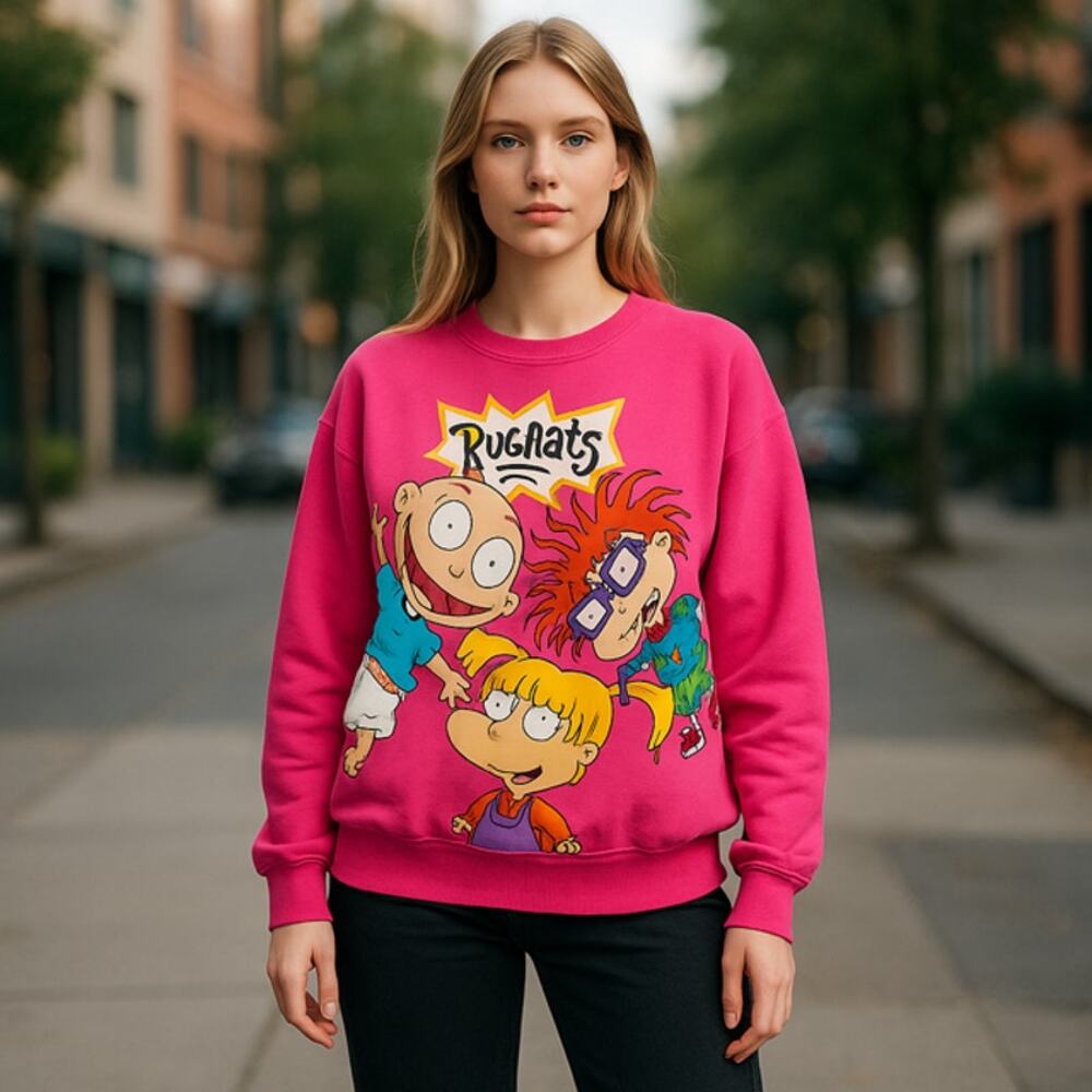 NICKELODEON PINK RUGRATS SWEATSHIRT SIZE 2XLARGE - Picture 5 of 5